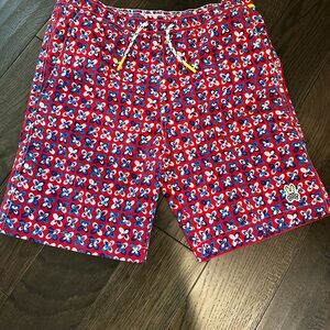 Psycho Bunny Red and Blue Board Shorts boys 18/20